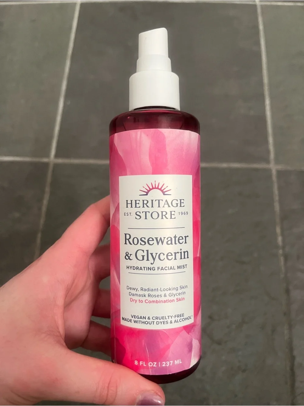 Heritage Store Rosewater & Glycerin, Hydrating Facial Mist, 8 fl oz